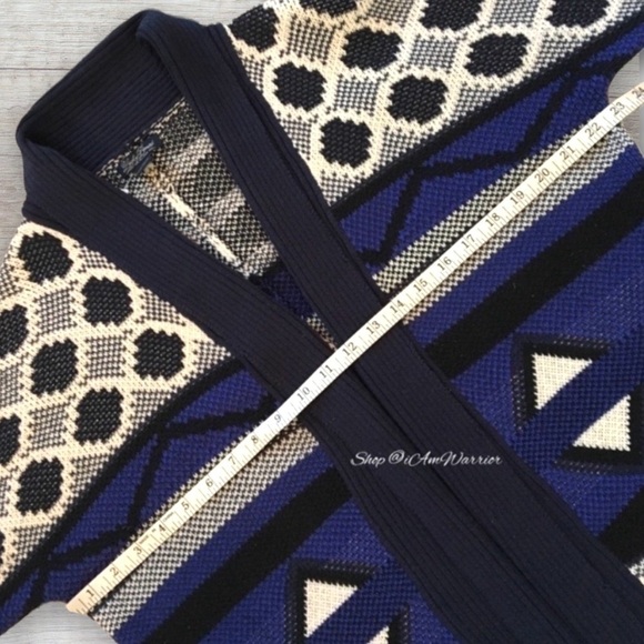 Lucky Brand geo print cotton cardigan sweater *shop@iamwarrior - Picture 9 of 11
